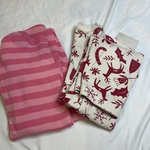 Hanna Andersson girls pajamas set lot of two. Sz 130&140